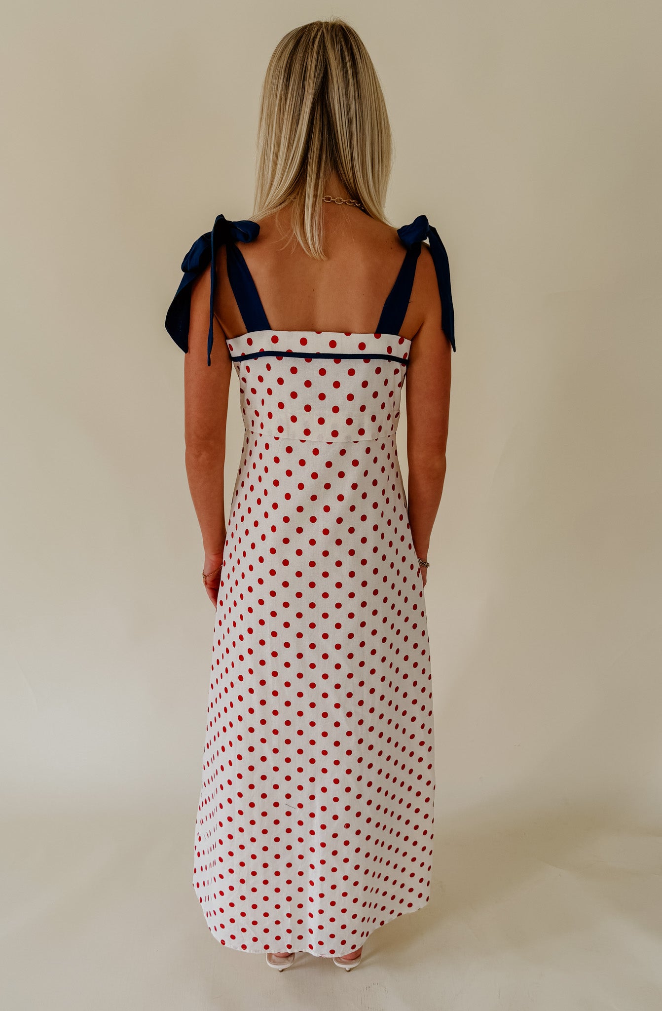 THE LILLIAN POLKA DOT MIDI DRESS
