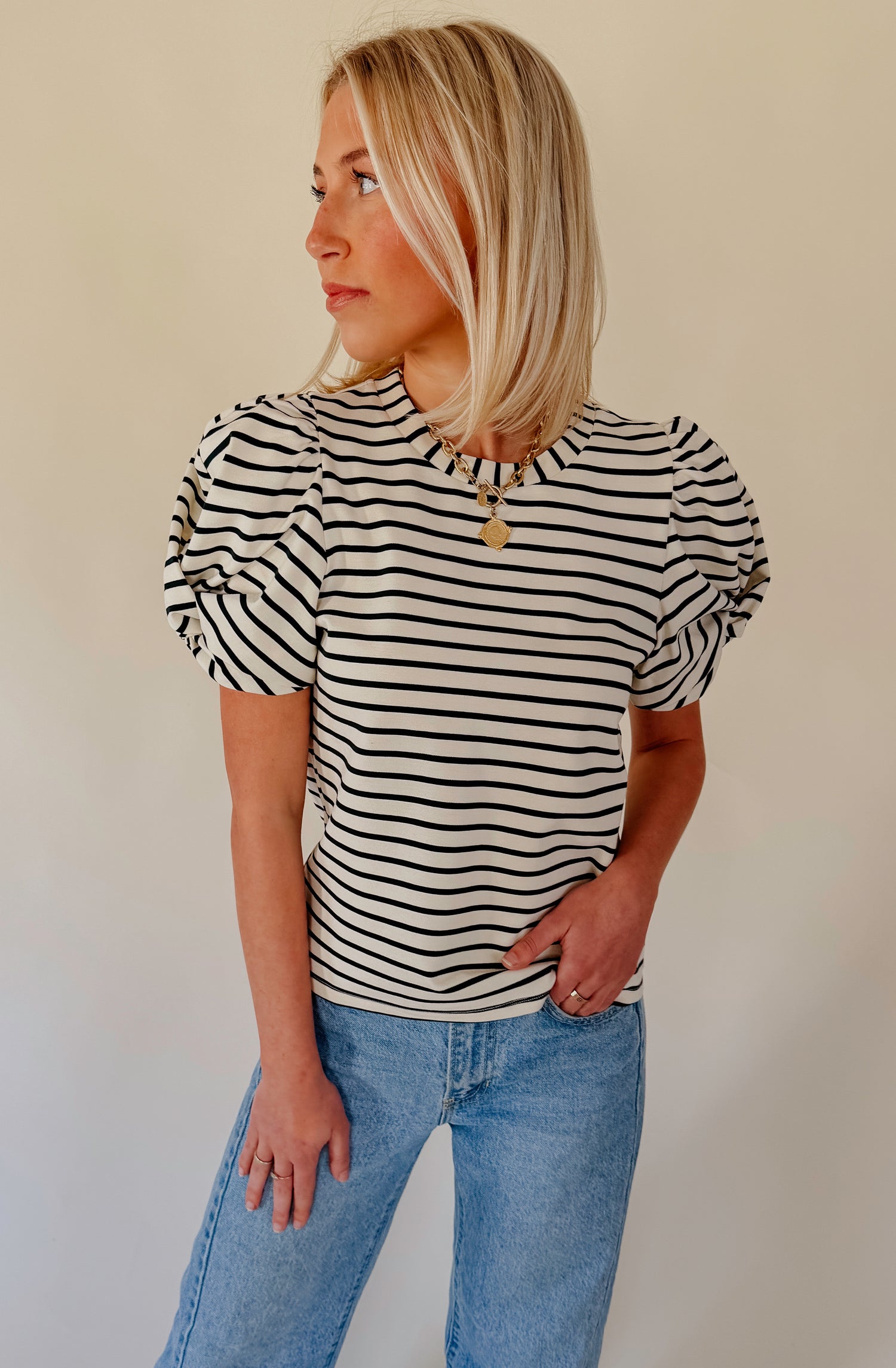 THE CARSON STRIPED HEAVEWEIGHT TEE
