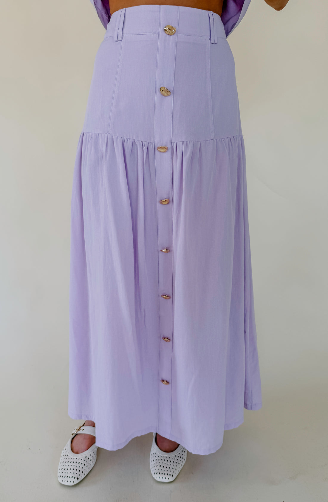 LAVENDER HAZE MIDI SKIRT