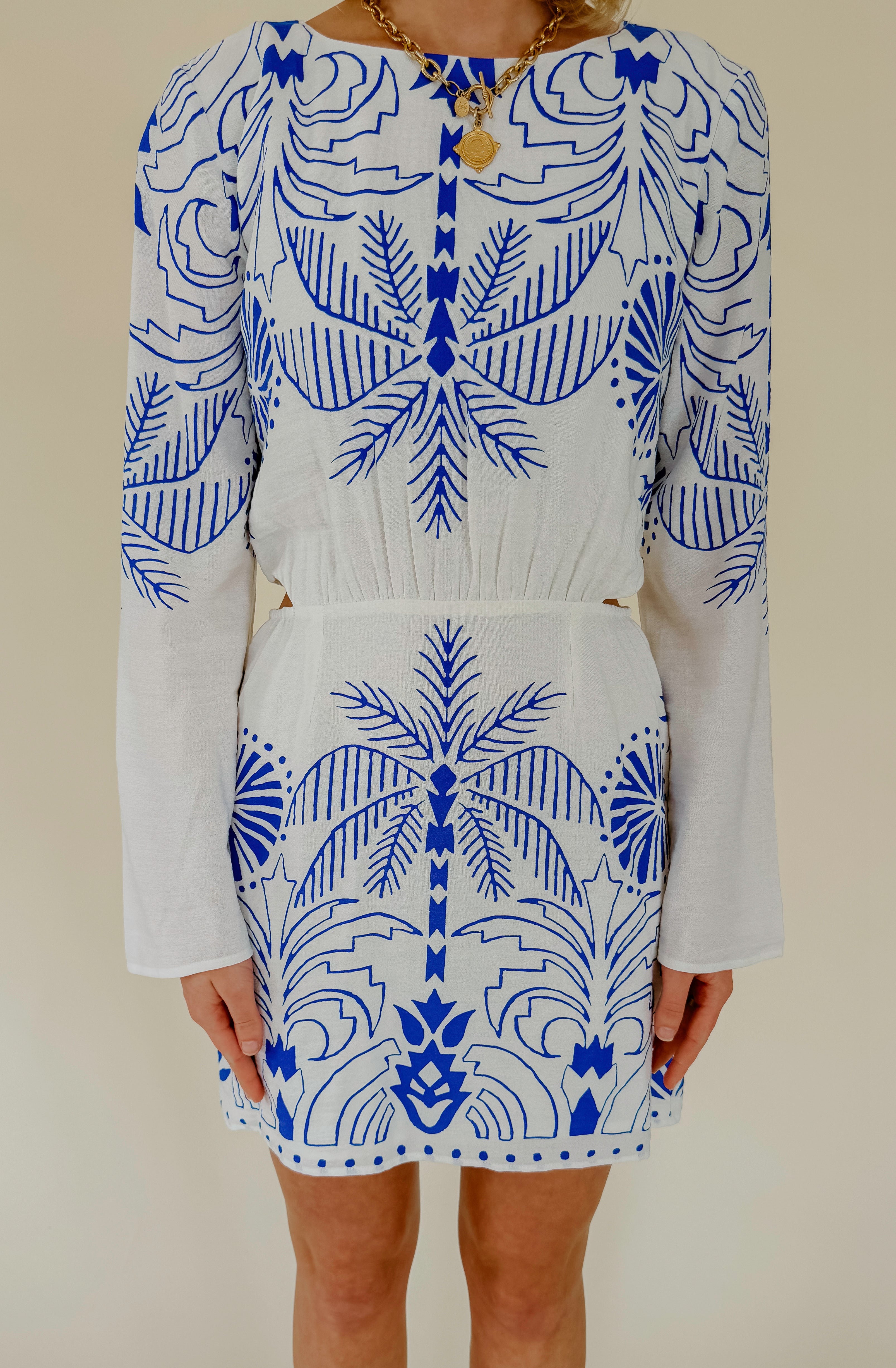 Z SUPPLY TAHINA PALM MINI DRESS