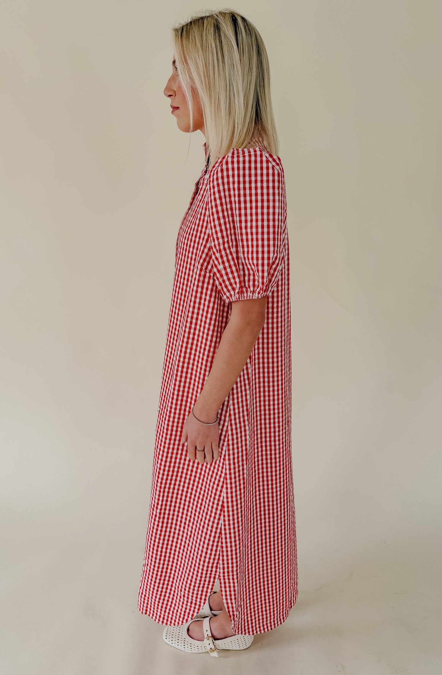 GAME TIME GINGHAM SHIFT DRESS