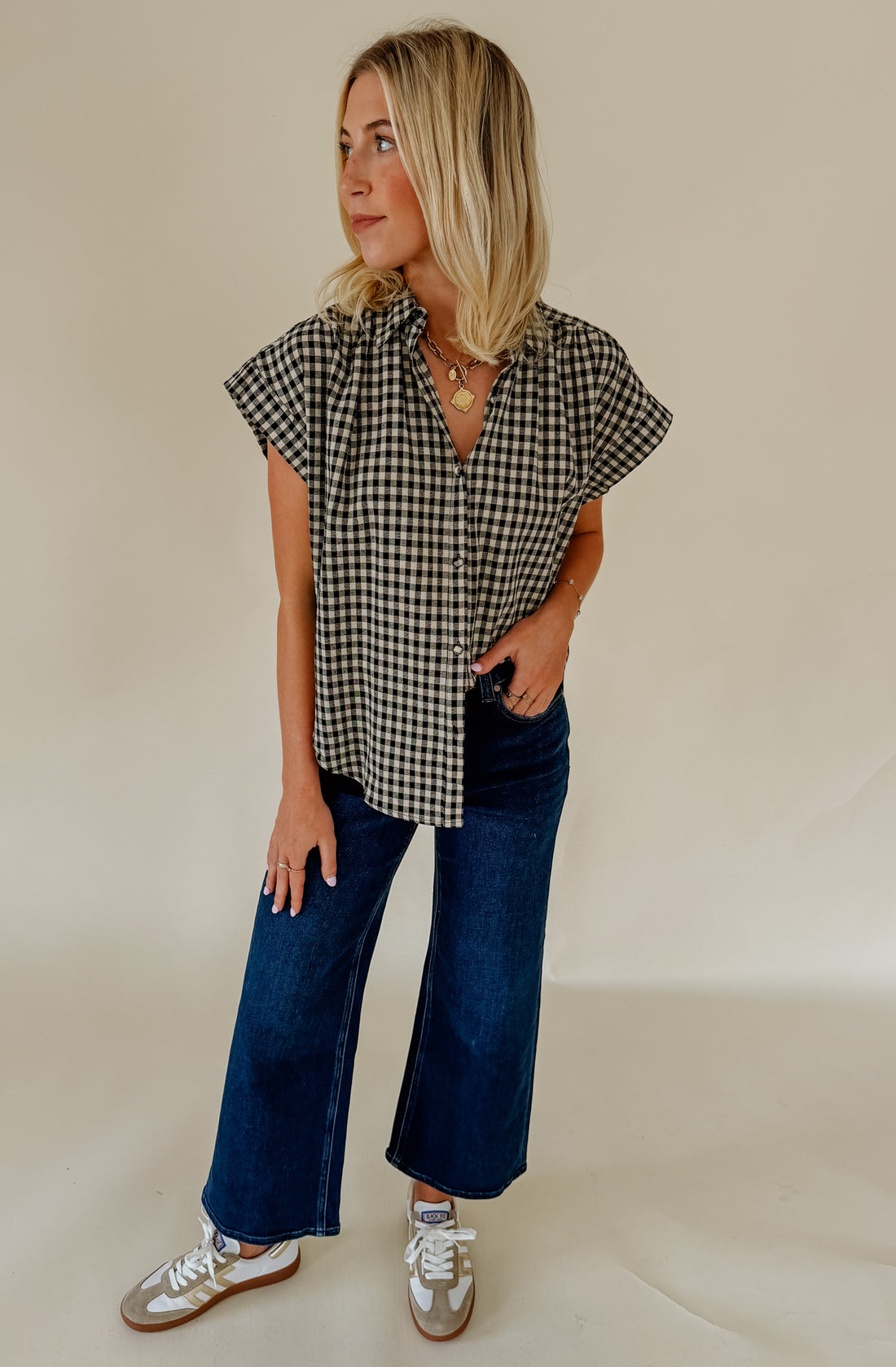 SADIE GINGHAM BLOUSE