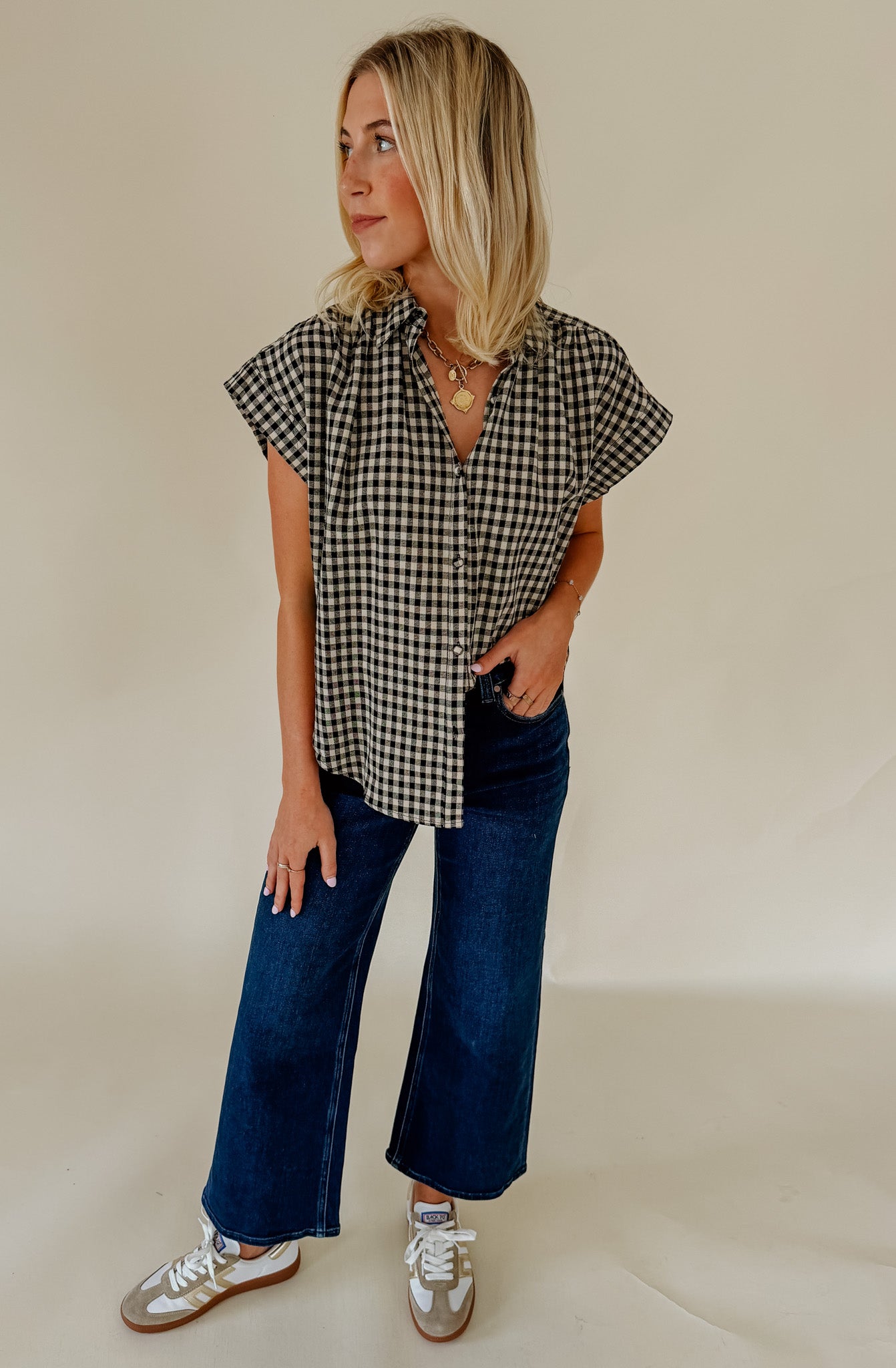 SADIE GINGHAM BLOUSE