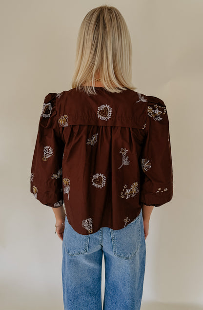 CIEBON LILLIAN EMBROIDERED BLOUSE