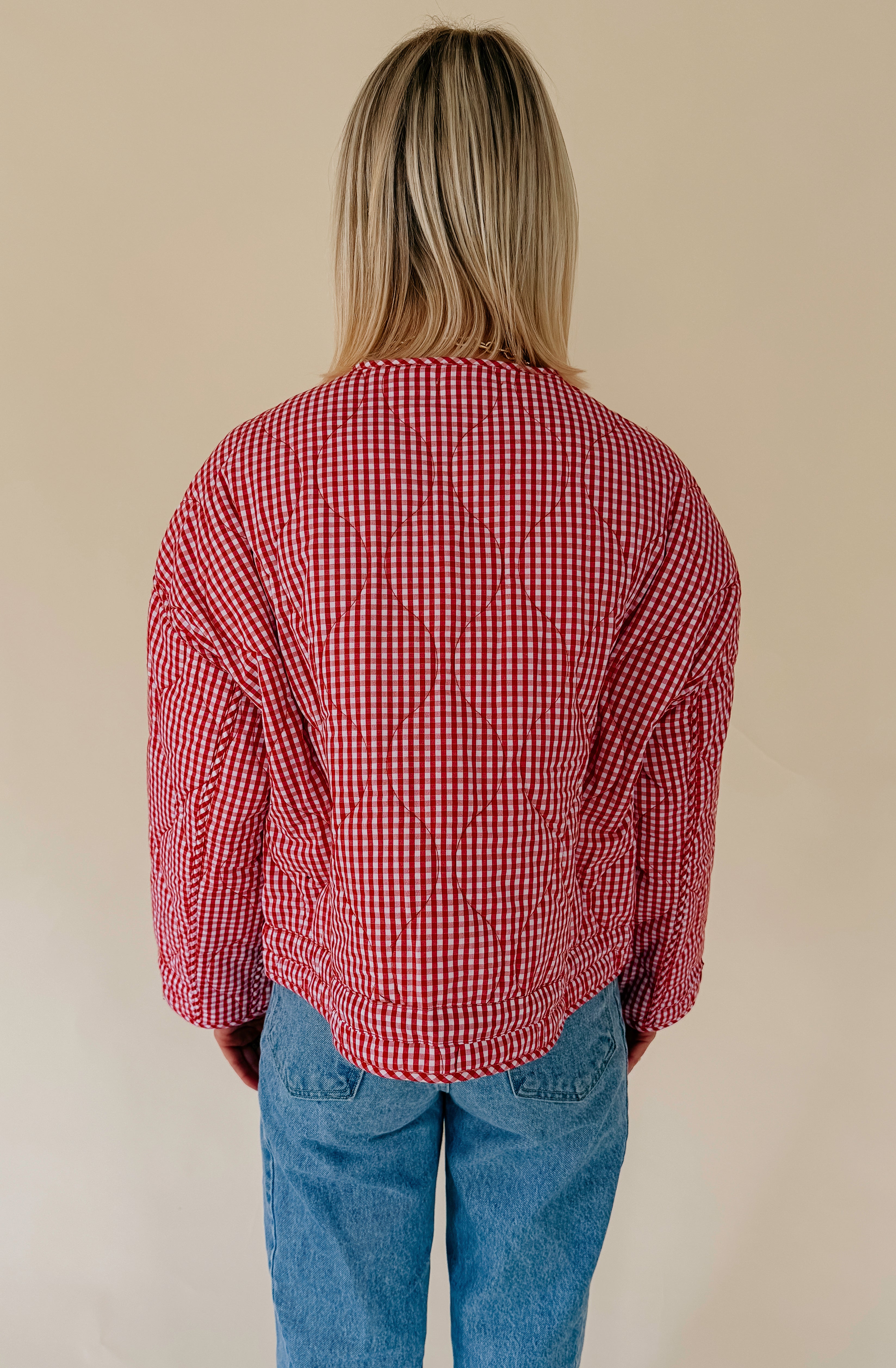 HEART EYES QUILTED PUFFER JACKET