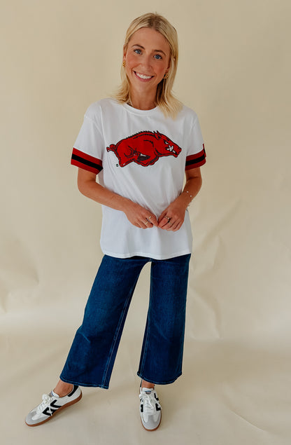 ARKANSAS SPARKLE LOGO TEE