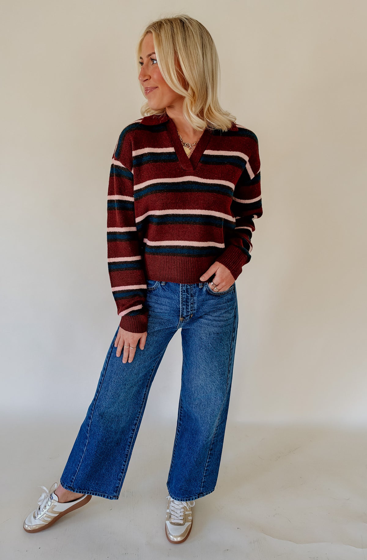 DAZE LYRIC COLLARED PULLOVER SWEATER