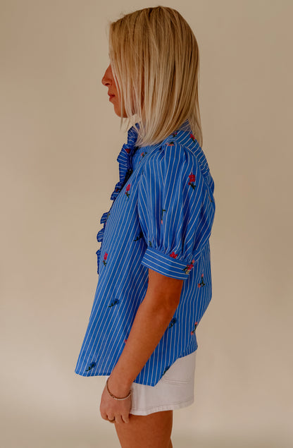 SPRING MIXER BUTTONED BLOUSE