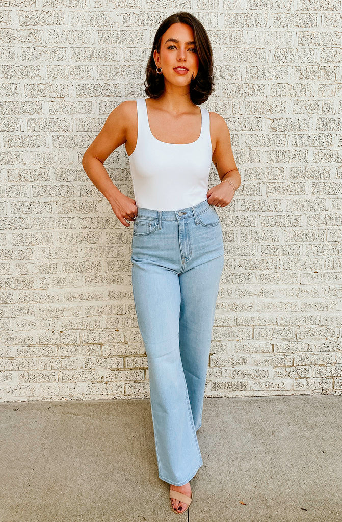 JUST BLACK RETRO WIDE STRAIGHT DENIM