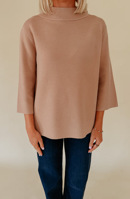 YOUR NUMBER ONE MOCK NECK SWEATER