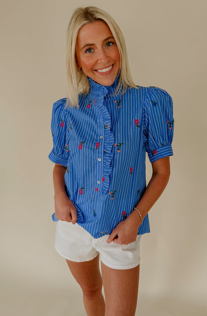 SPRING MIXER BUTTONED BLOUSE