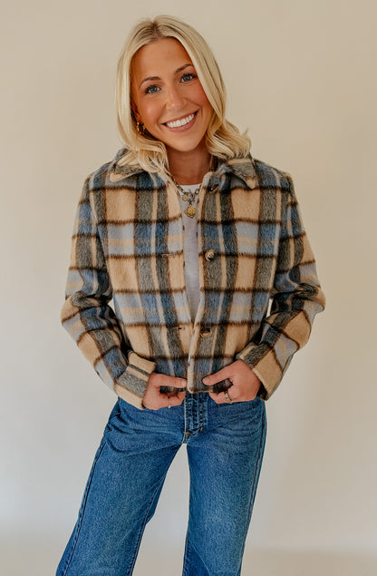 Z SUPPLY PETRA PLAID SHRUNKEN JACKET
