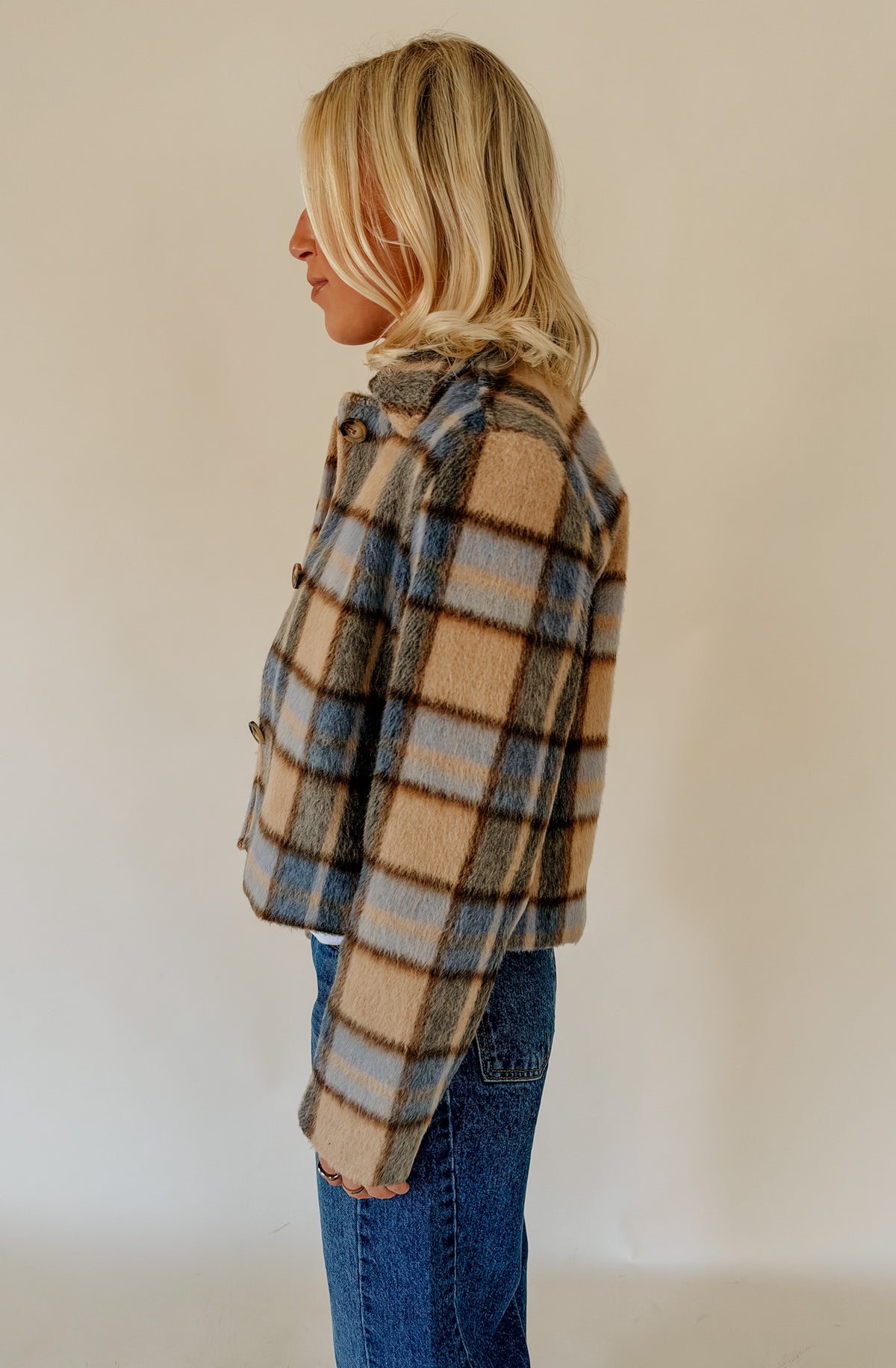Z SUPPLY PETRA PLAID SHRUNKEN JACKET