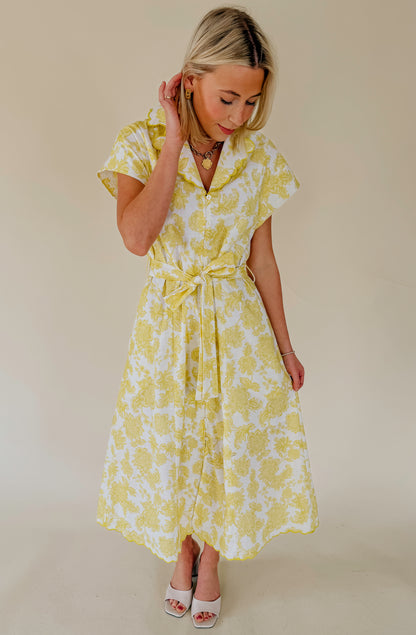 HOLDING OUT HOPE FLORAL MIDI DRESS