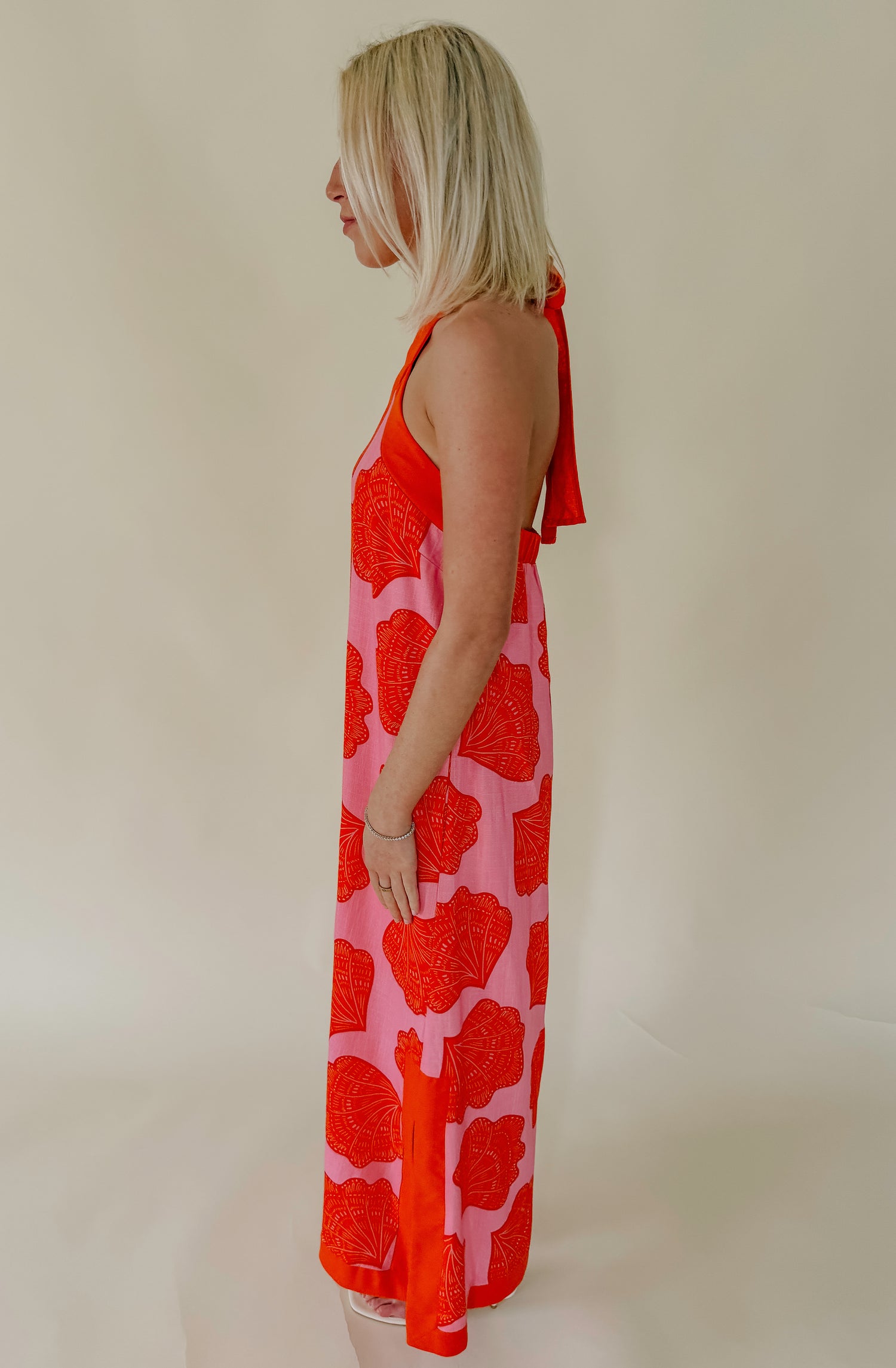 SEASHELL CITY HALTER MAXI