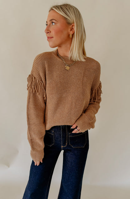 FOR THE FRINGE OF IT SWEATER