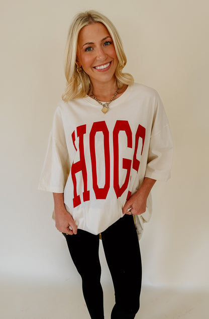 RAZORBACKS HOGS TALL BOY TEE