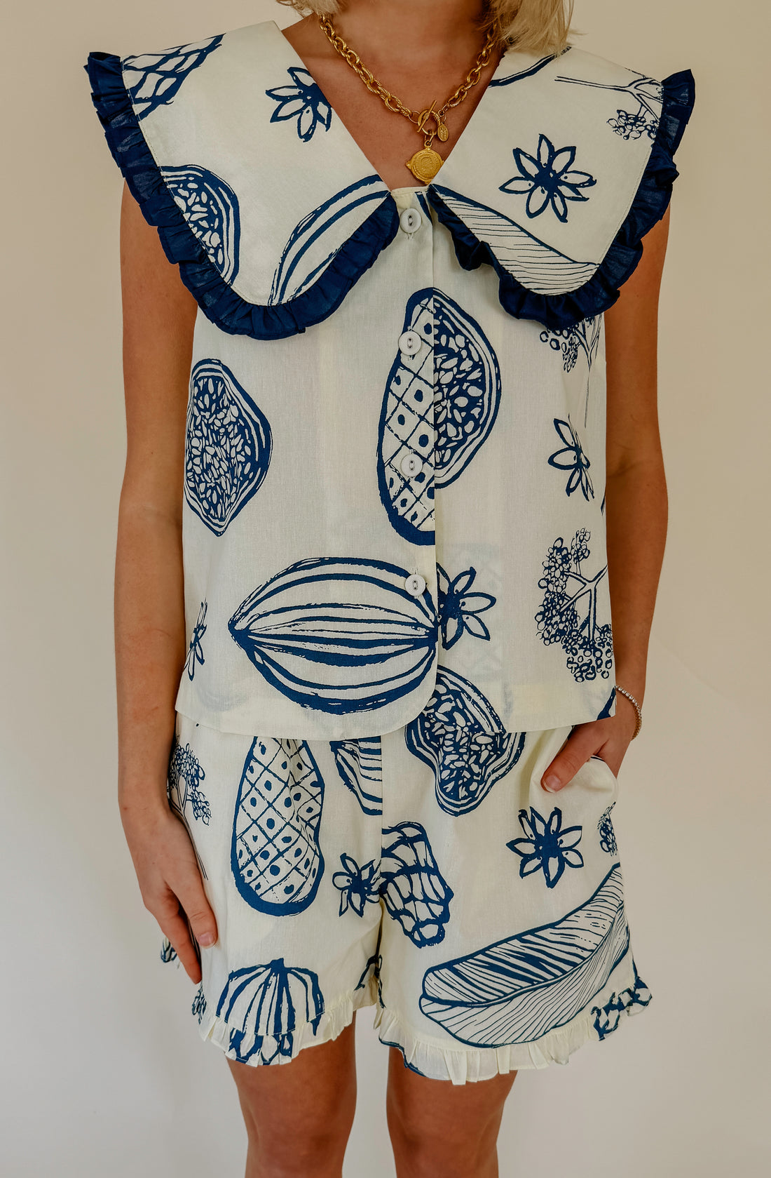 SEA YA LATER PETER PAN COLLAR TOP