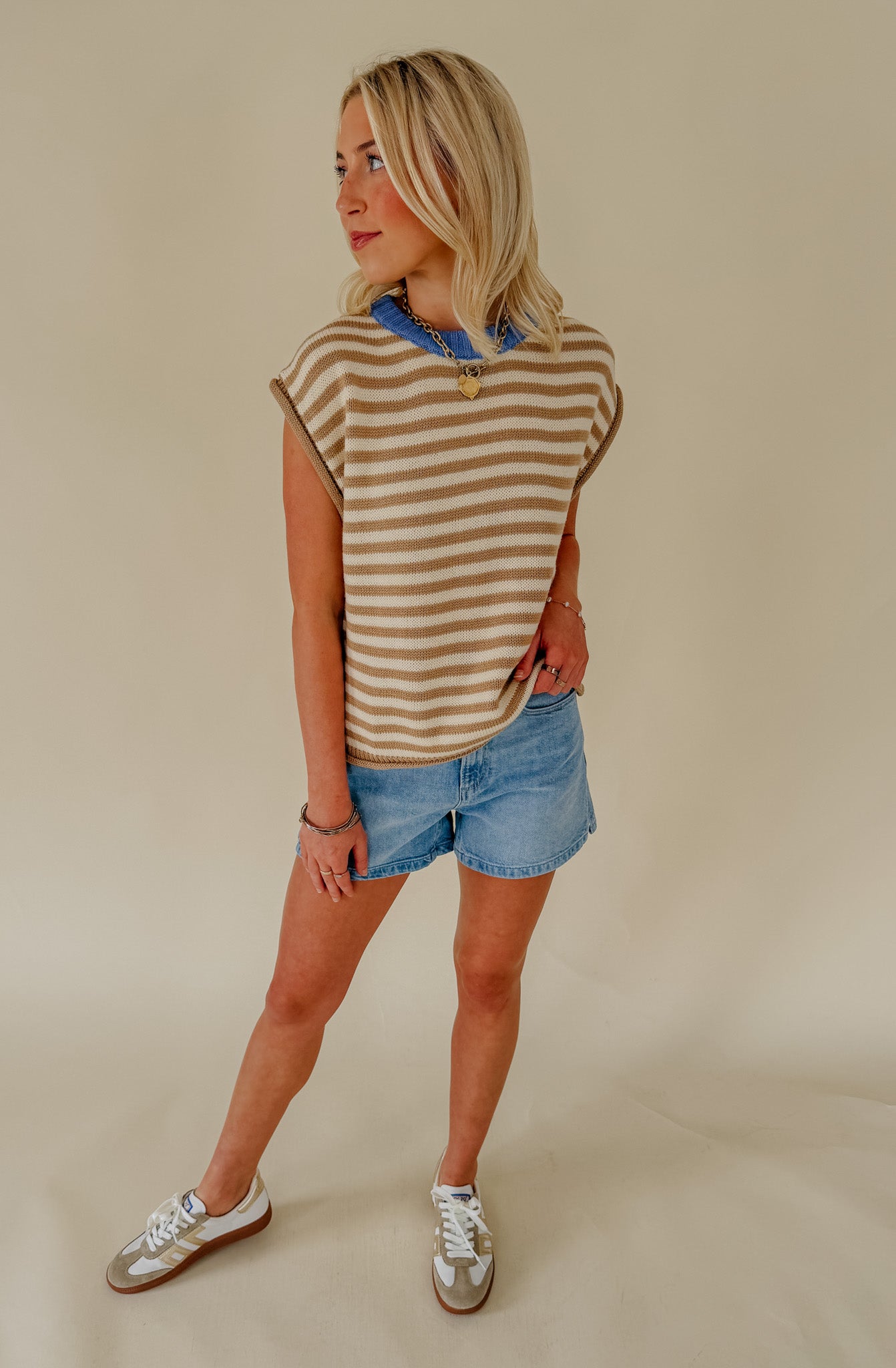 COASTAL STRIPE SWEATER TANK