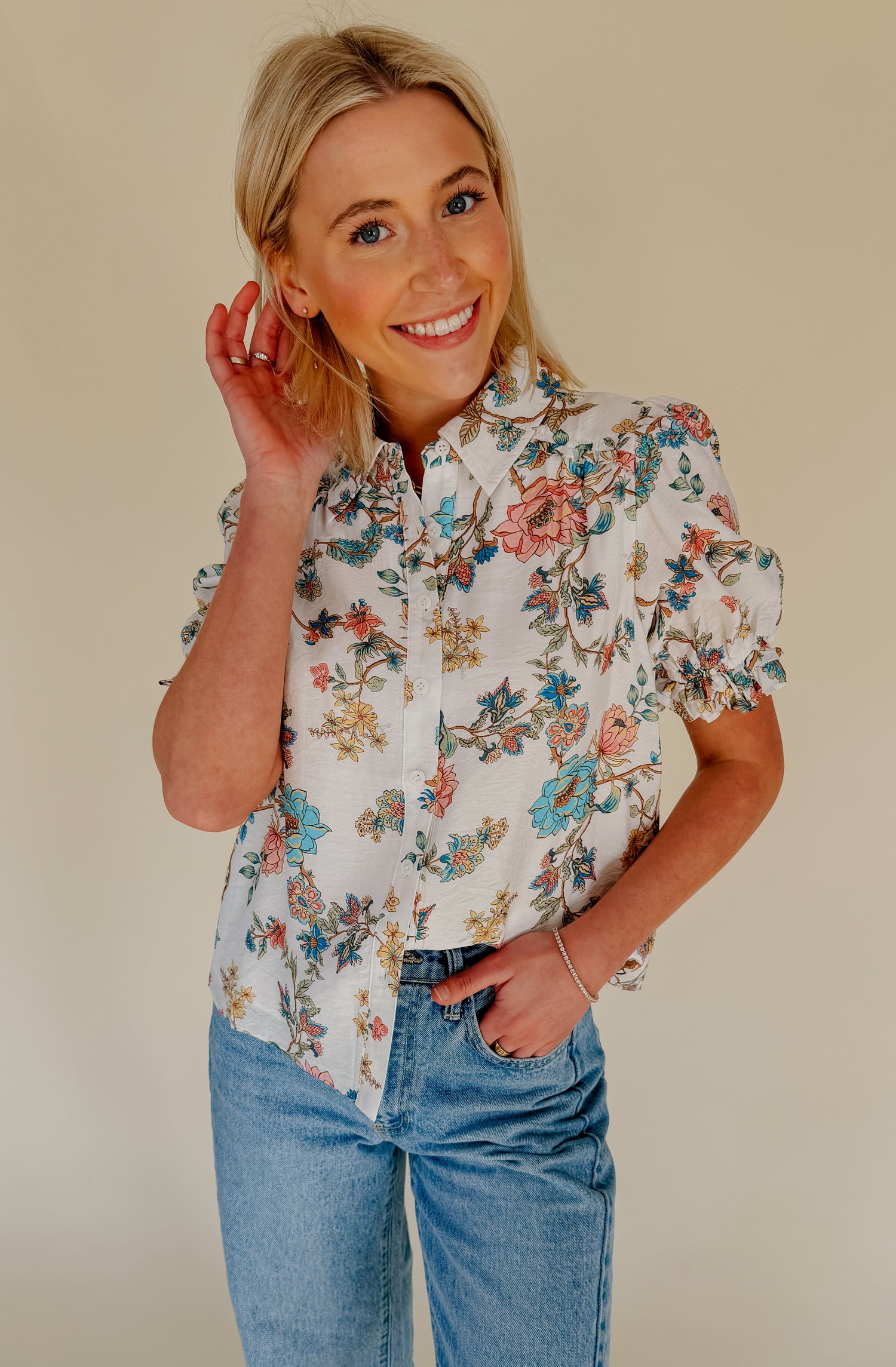 THE LYDIA FLORAL BLOUSE