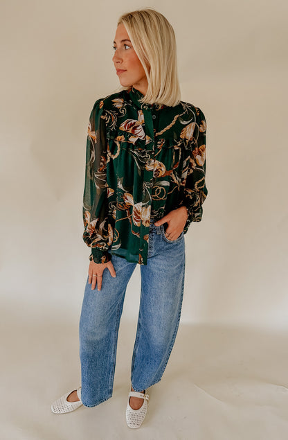 RODEO DRIVE BUTTONED BLOUSE