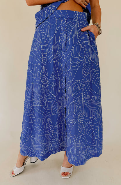 THE BALI EMBROIDERED MIDI SKIRT