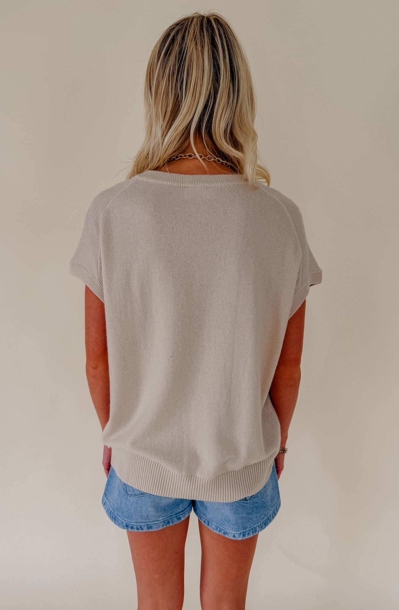 SOFTEST HOUR CASHMERE BLEND KNIT TEE