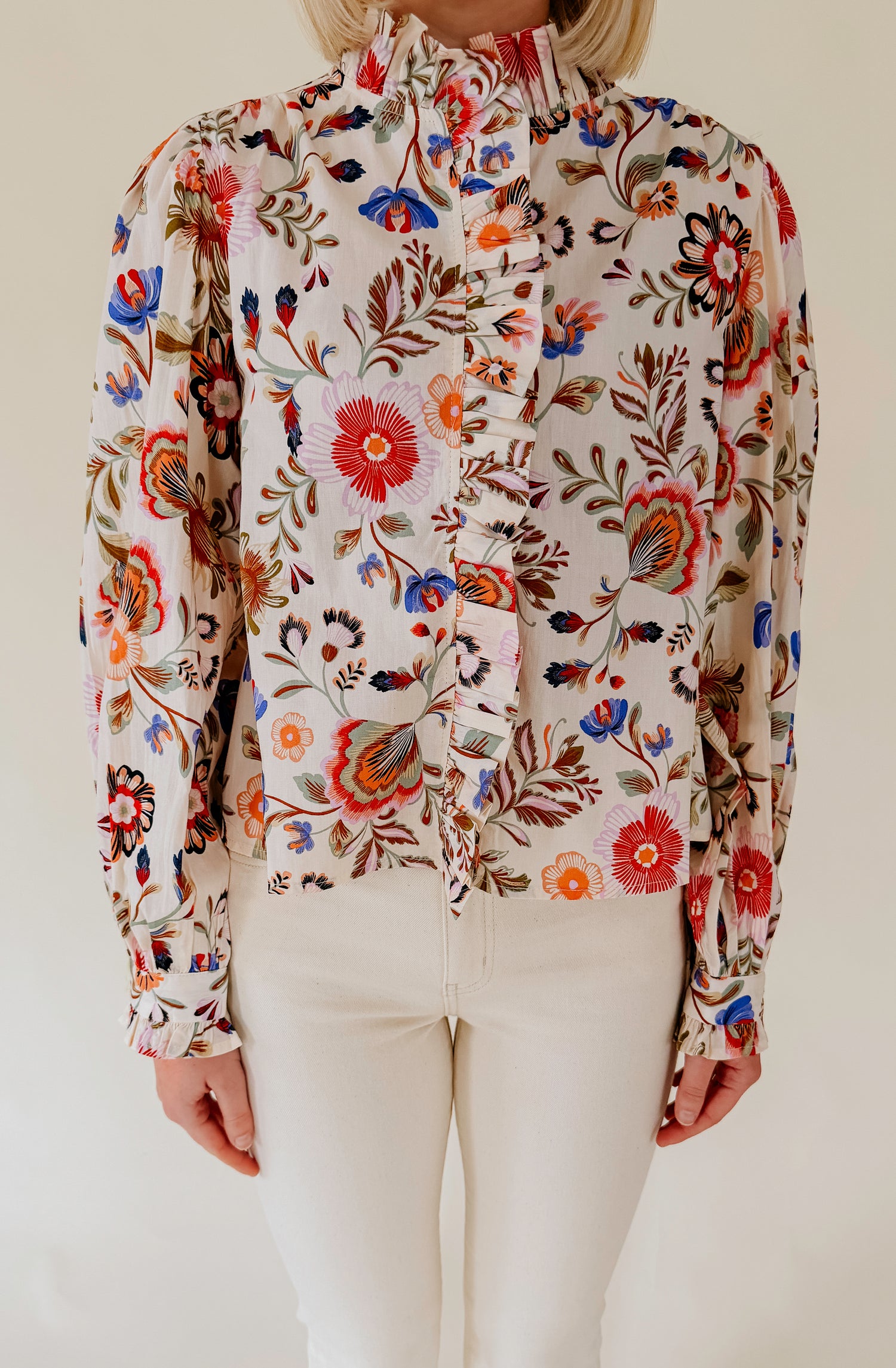 FLOWER HOUR PRINTED BLOUSE