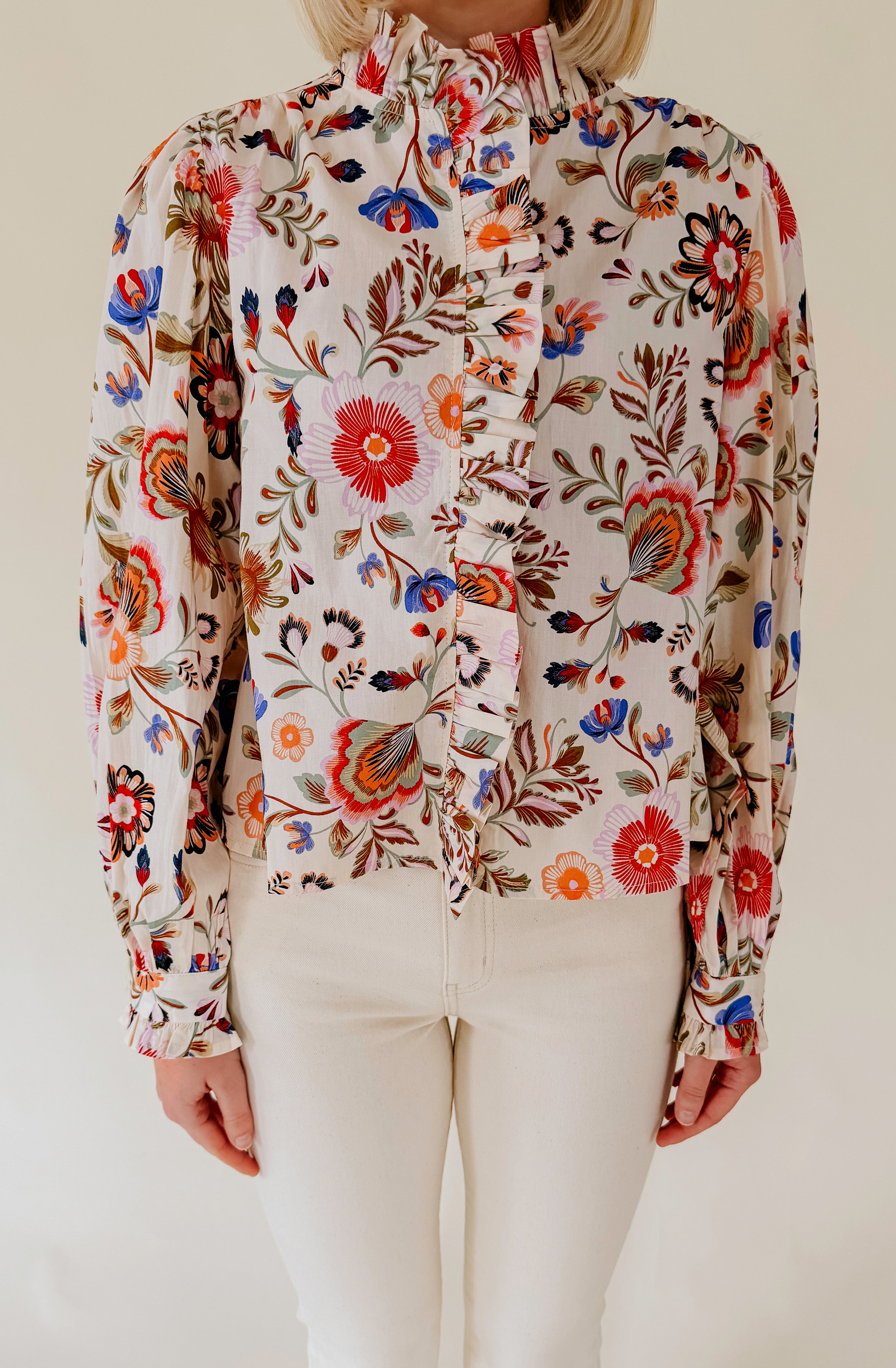 FLOWER HOUR PRINTED BLOUSE