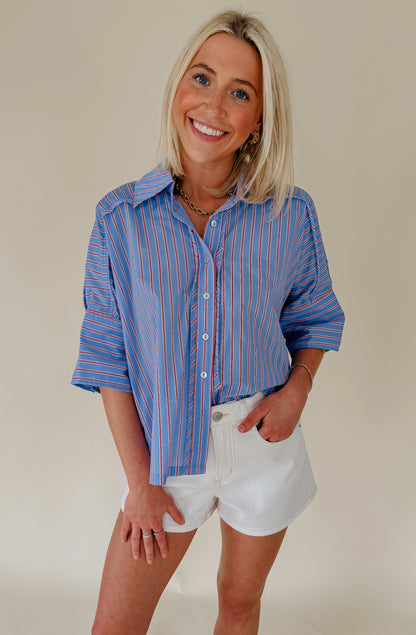 LOOKING FORWARD BUTTONED BLOUSE