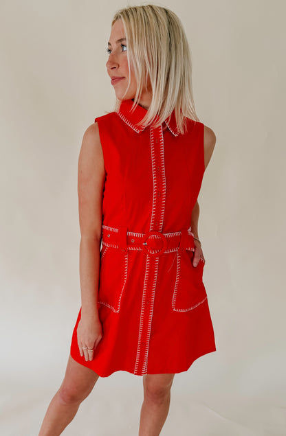 THE SCARLETT BELTED DRESS
