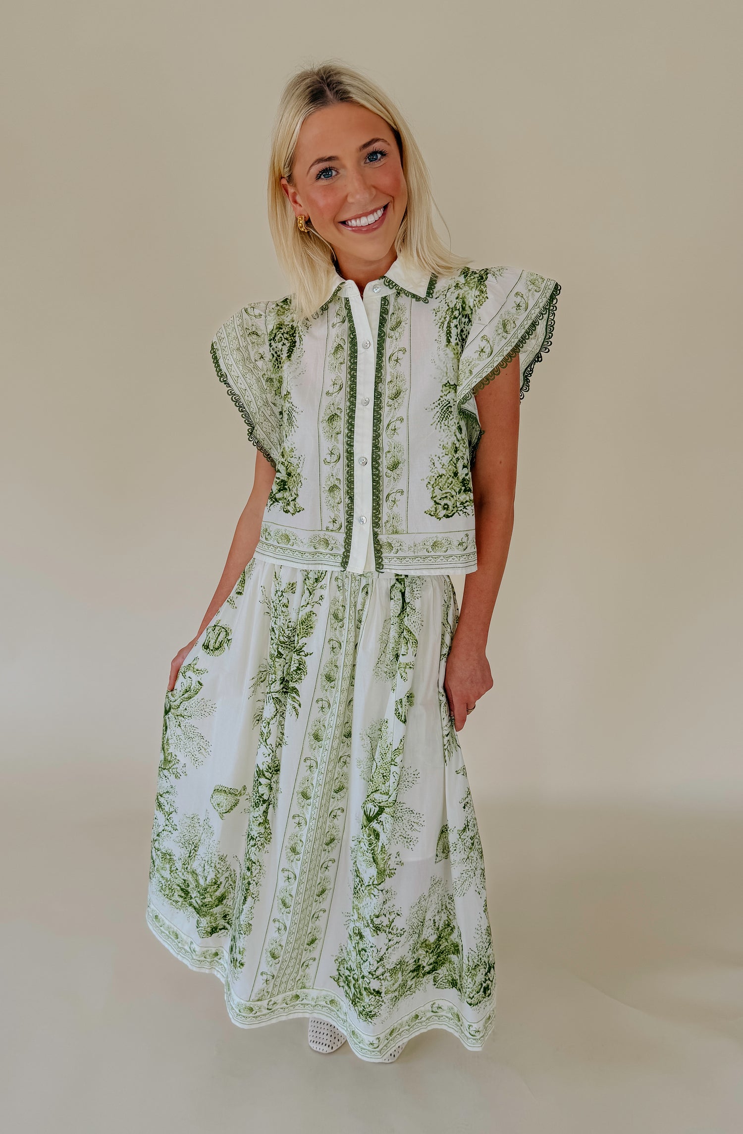 SANTORINI ELASTIC WAIST SKIRT