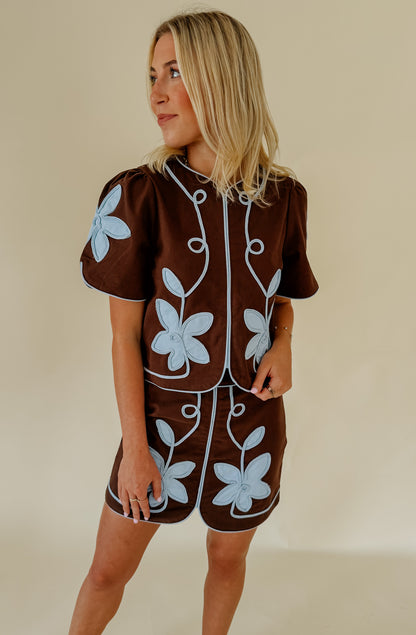 THE ELLA EMBROIDERED TOP