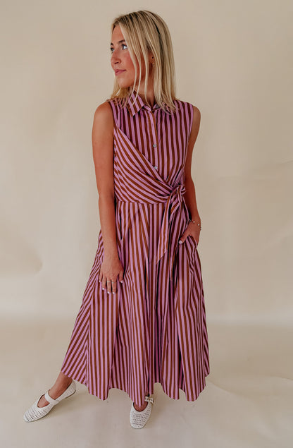 FEEL THE BREEZE TIE MIDI DRESS