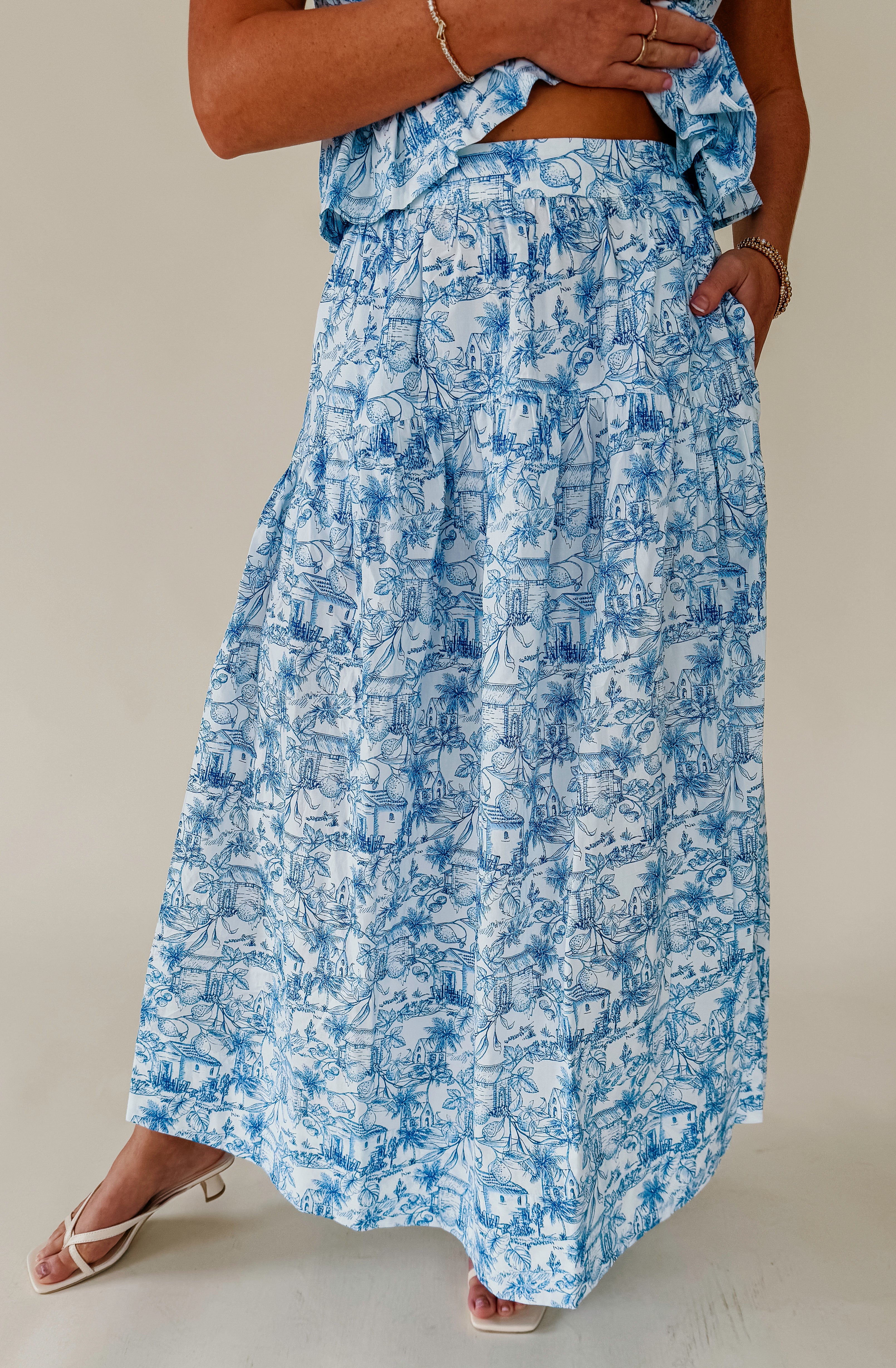 OCEAN VIEW MIDI SKIRT