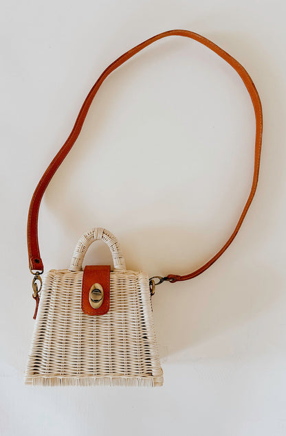 SHORT &amp; SWEET RATTAN TOTE