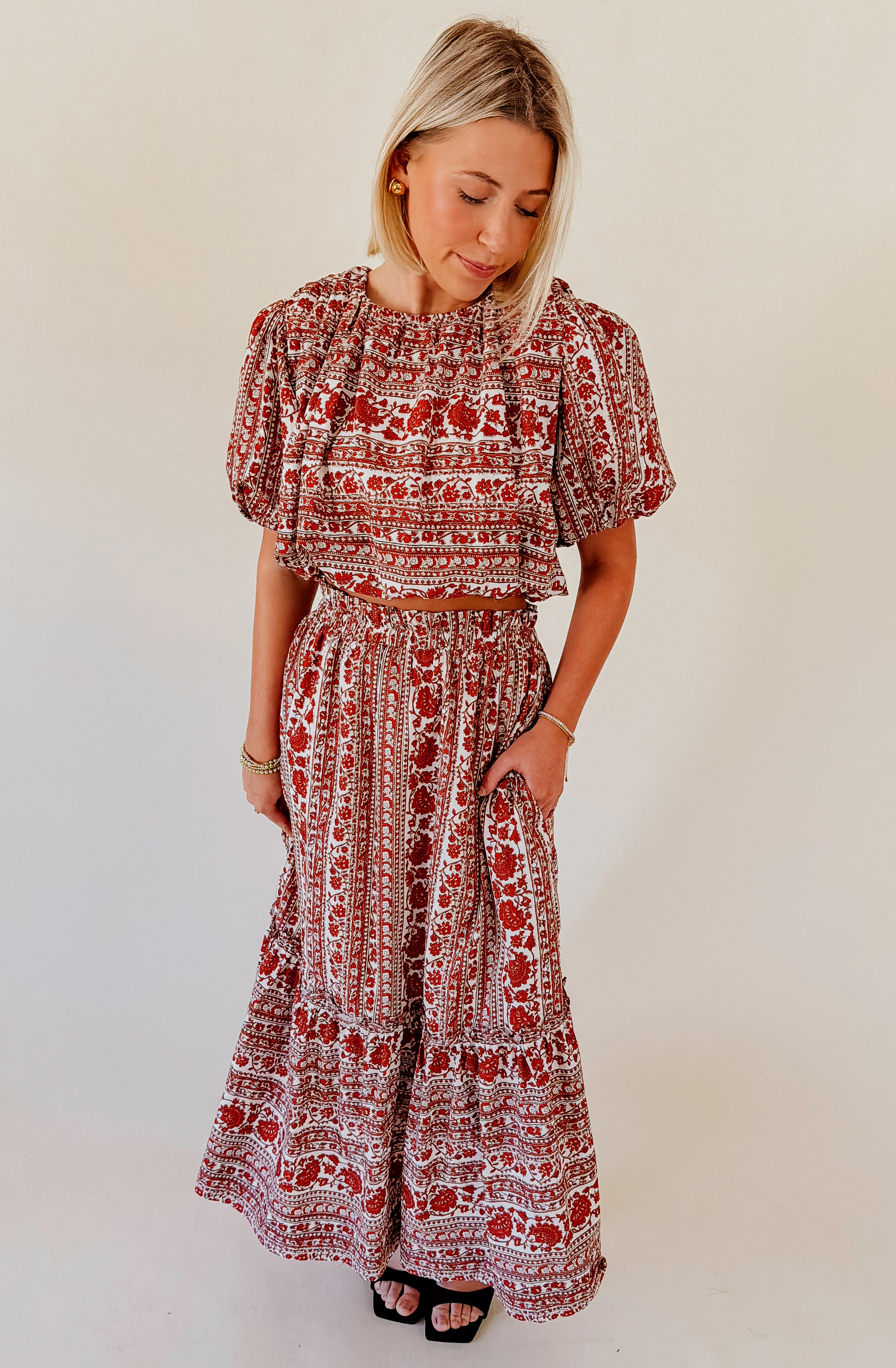 FALL FESTIVITIES MIDI SKIRT