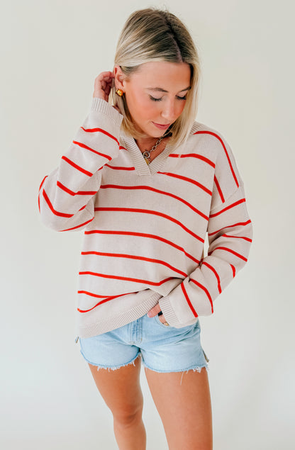 ICED LATTE STRIPED SWEATER