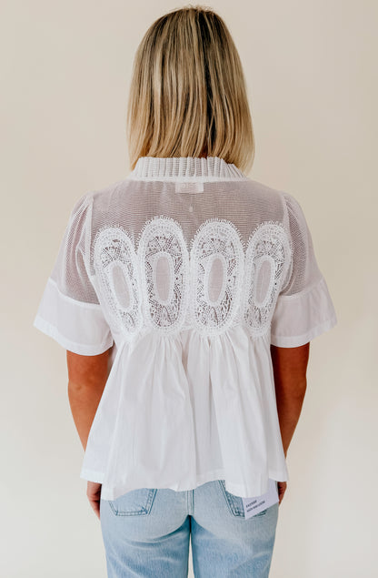 MESHED WELL BLOUSE