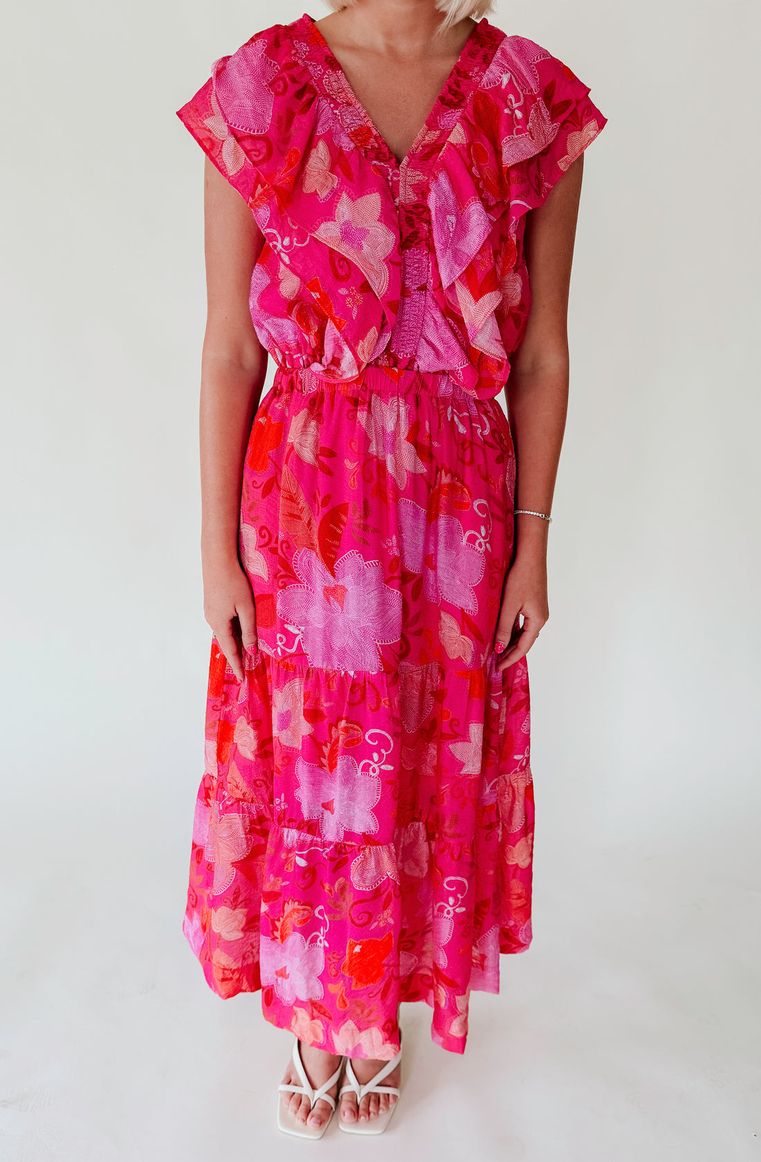 PACKS A PUNCH RUFFLE MIDI