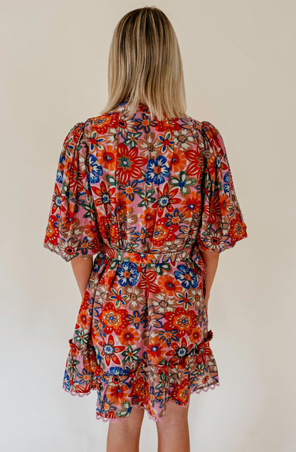 THE AVA CROCHET FLORAL DRESS