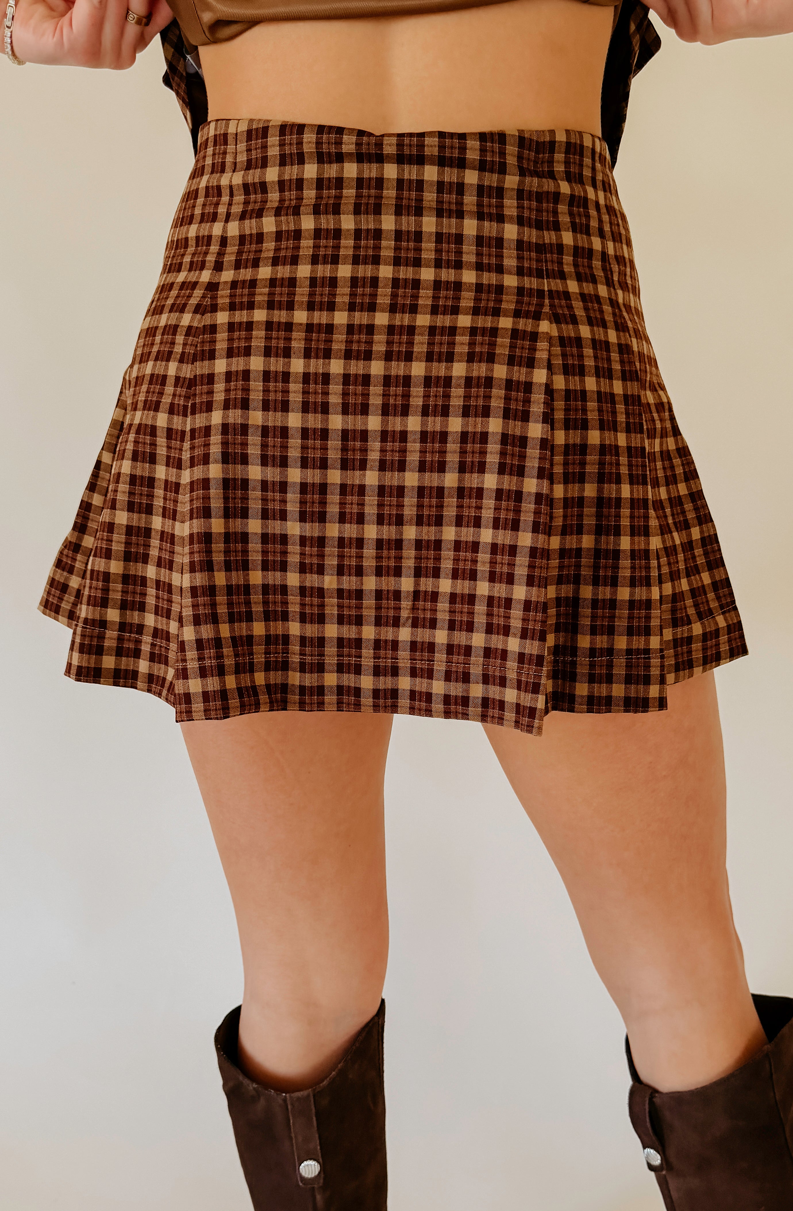 PLAID REPUTATION SKIRT