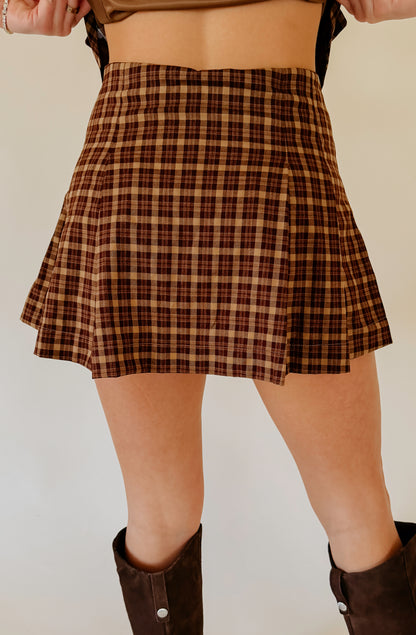PLAID REPUTATION SKIRT