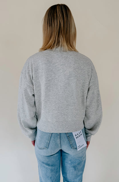 ARKANSAS MOCK NECK CROPPED SWEATSHIRT