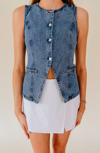 STEVE MADDEN WESLEY DENIM TOP