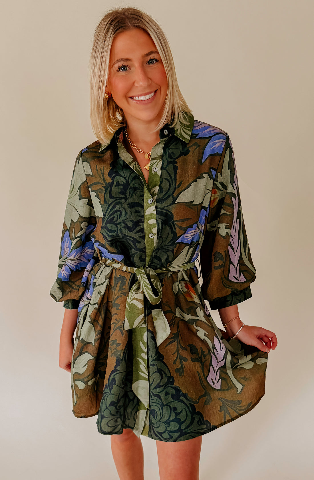 TULUM PRINTED MINI DRESS