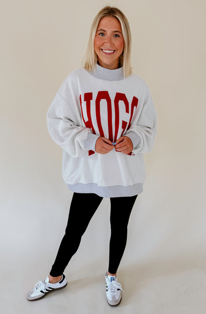 HOGS REVERSIBLE MOCK NECK SWEATSHIRT