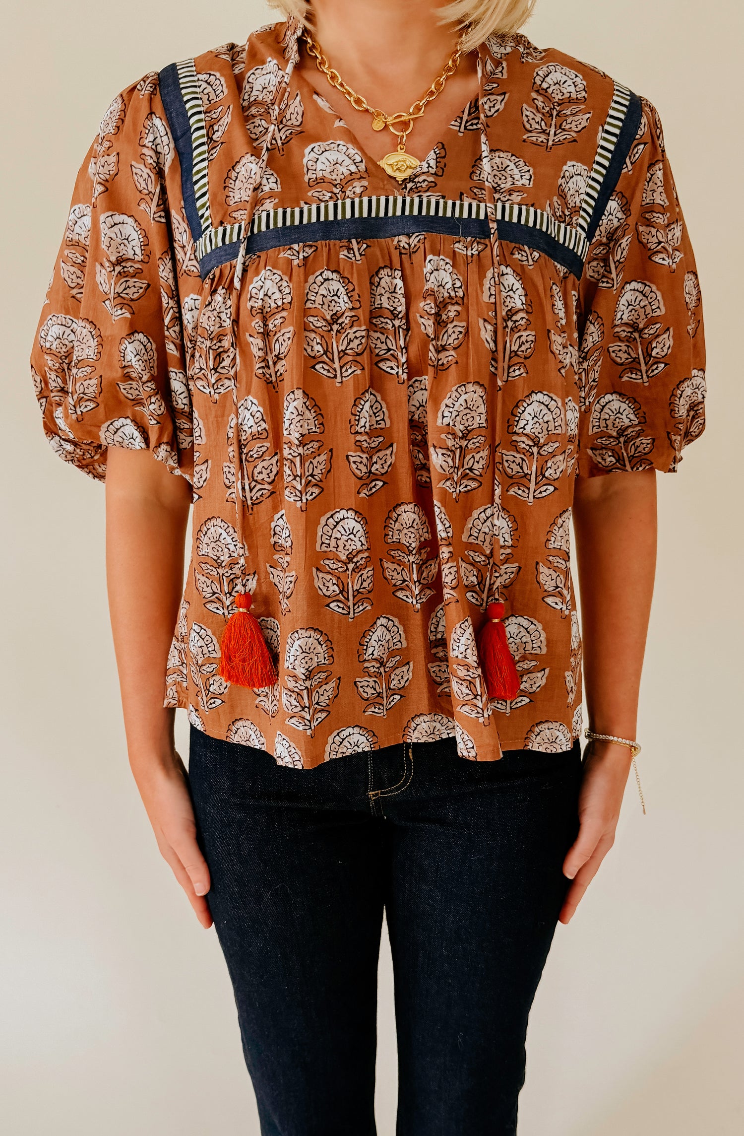 TWO WAY STREET PRINTED BLOUSE