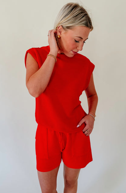 ON THE GO TIE WAIST SHORTS