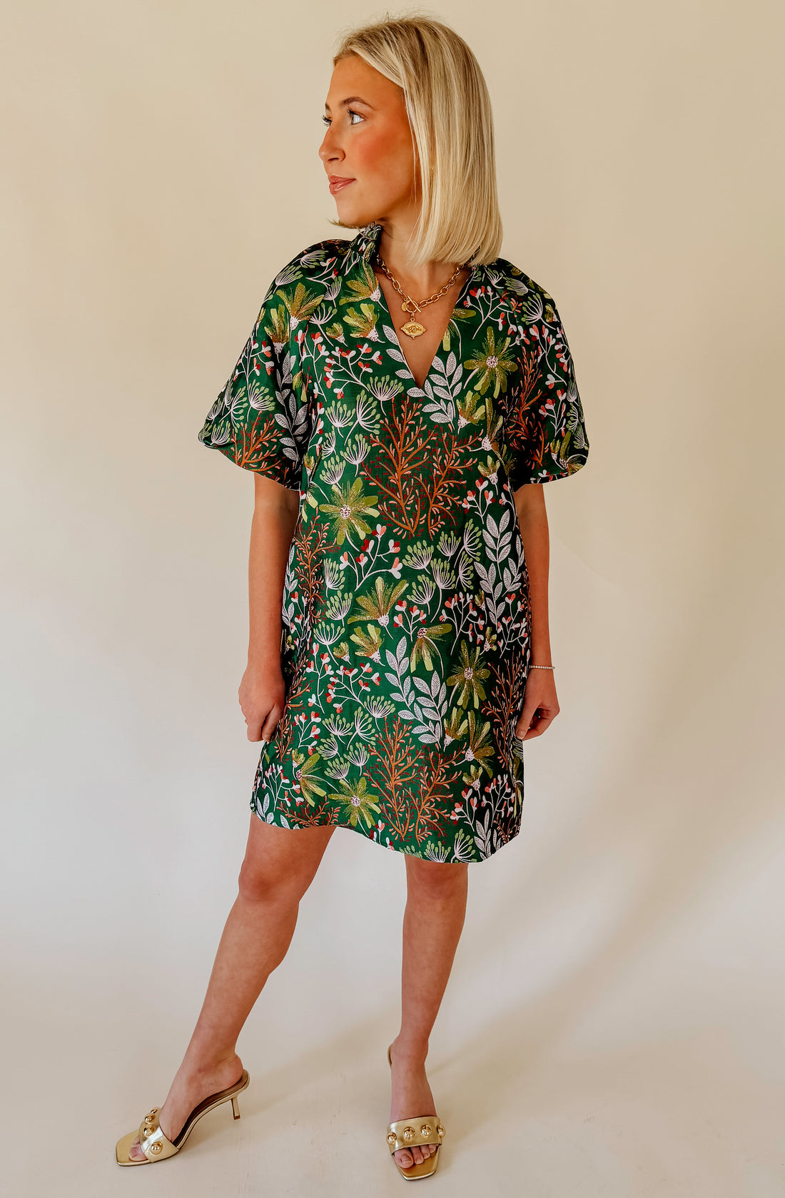 WINTERY MIX JACQUARD DRESS